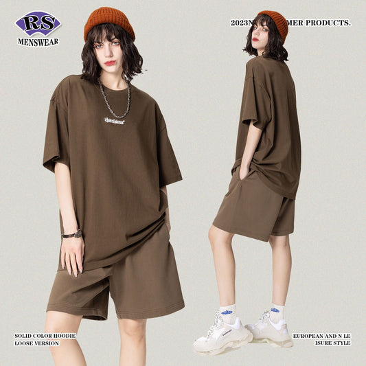 Embroidered Letter Short Sleeve Tee