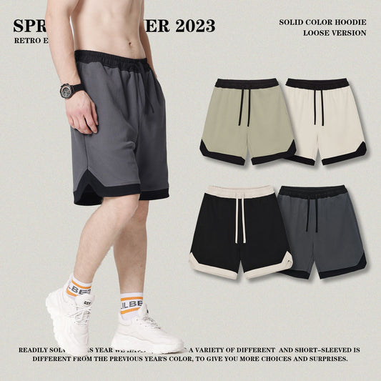 Colorblock Casual Shorts