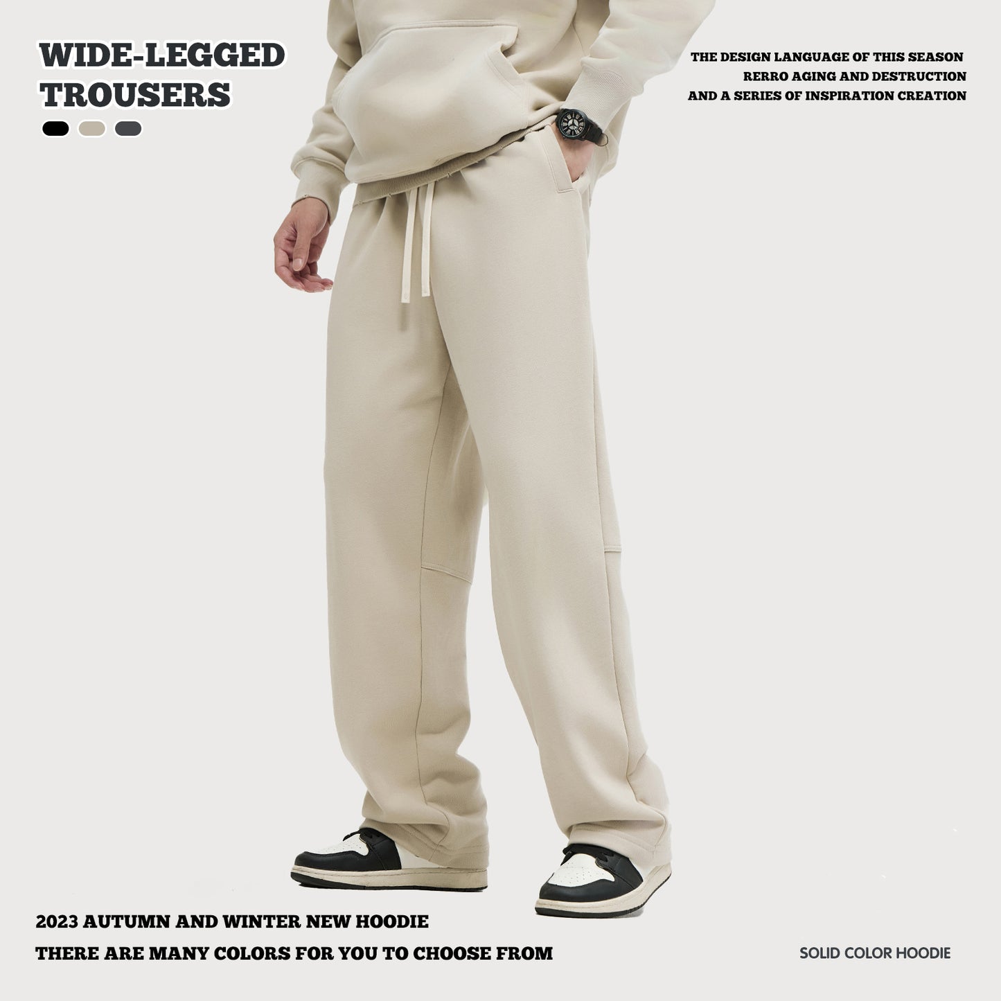 Loose Drape Straight Leg Long Pants
