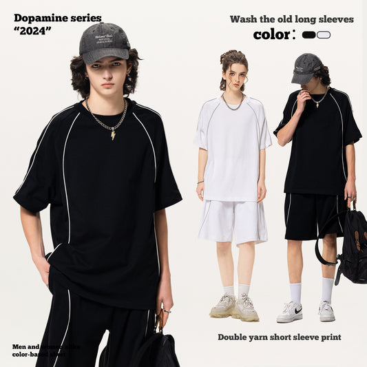 Line Design Short Sleeve Tee
