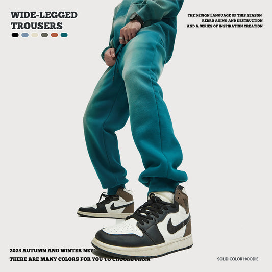 Letter Printed Cuff Sweatpants