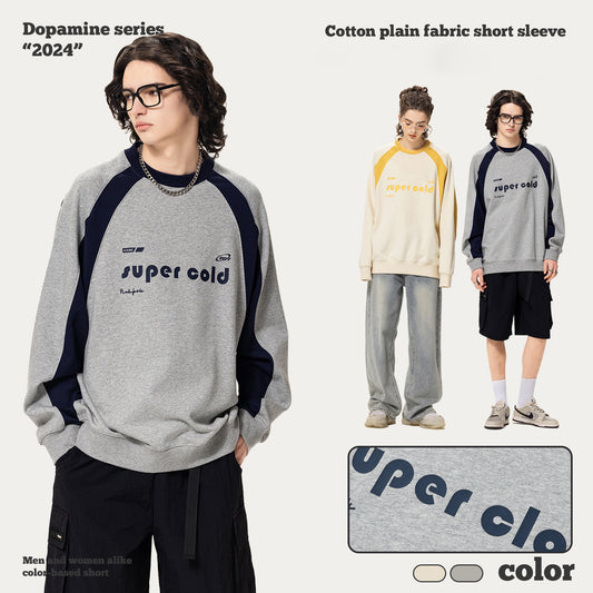 French Terry Patchwork Sweatshirt