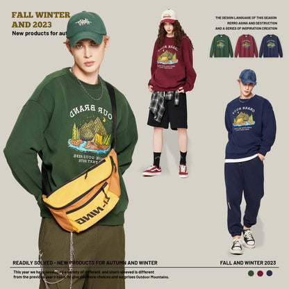 Crew Print Couple Sweatshirt