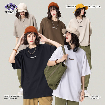 Embroidered Letter Short Sleeve Tee