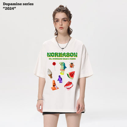 Cartoon Short Sleeve Couple Tee