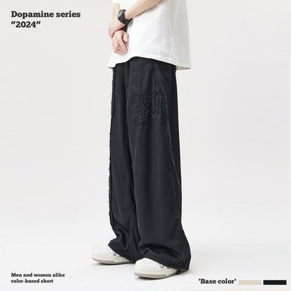 Embroidered Wide Leg Pants