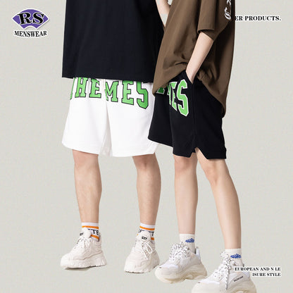 Letter Printed Casual Shorts