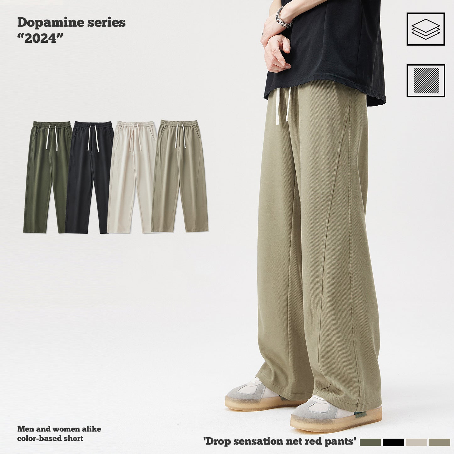 Twill Patchwork Pants