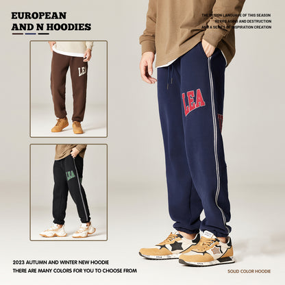 Letter Printed Cuff Sweatpants