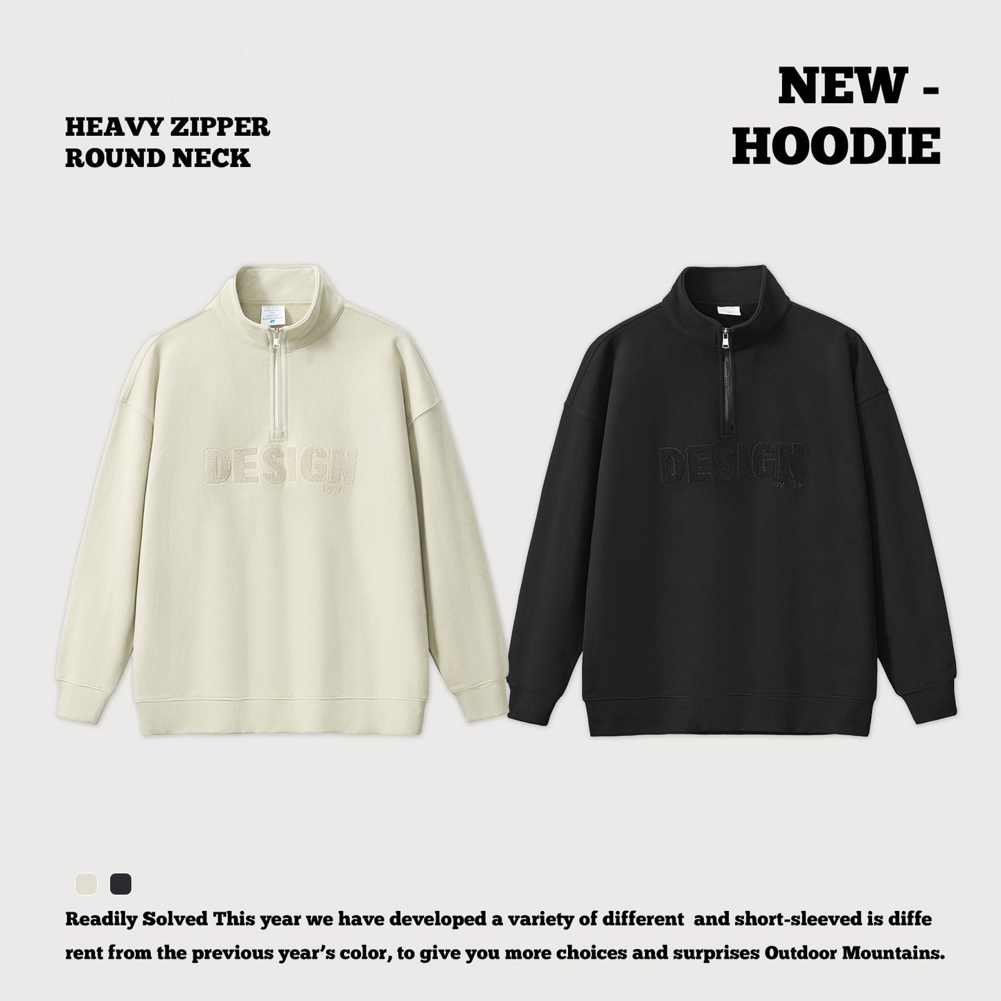 Stand Collar Half-Zip Sweatshirt