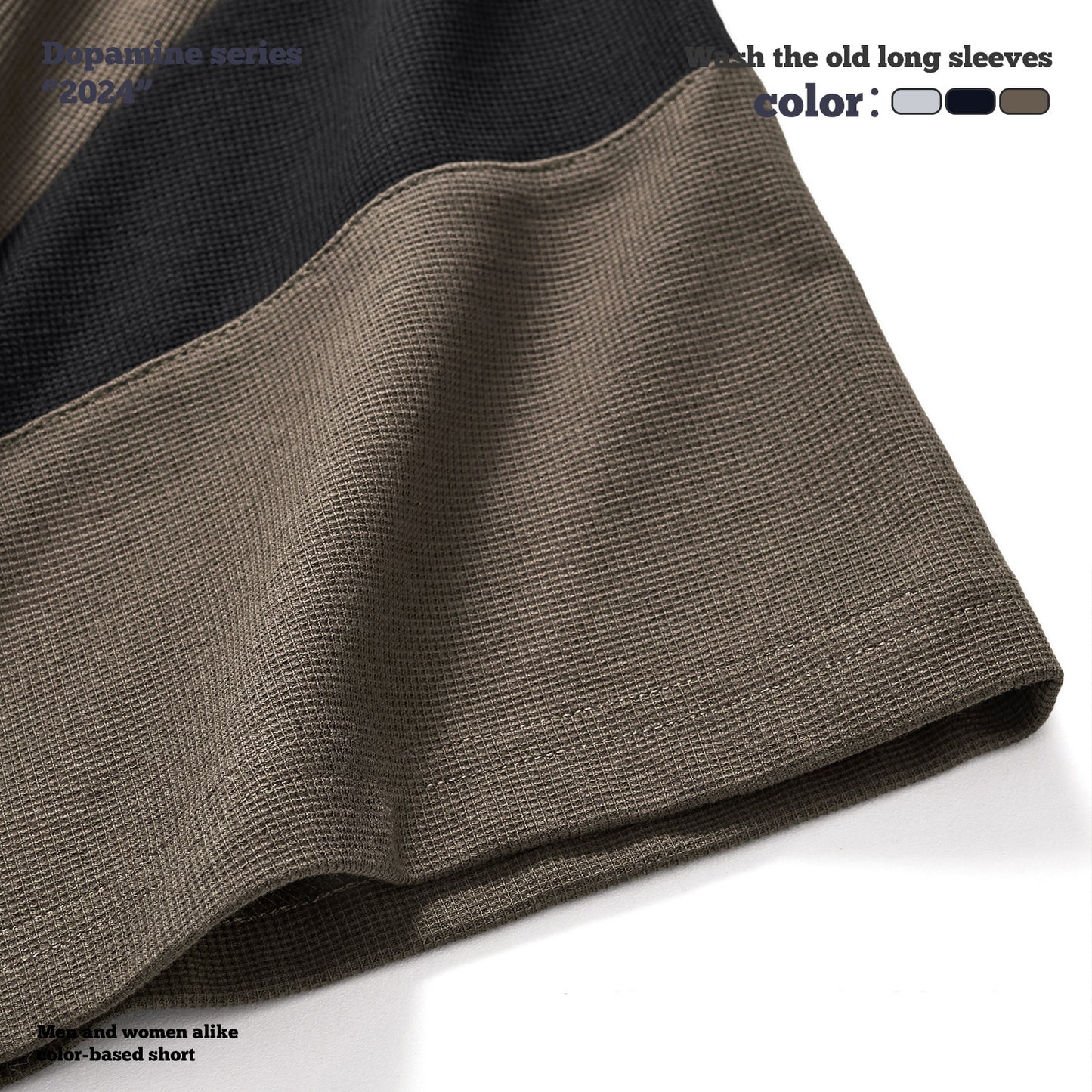 Half Zipper Waffle Knit Polo Shirt