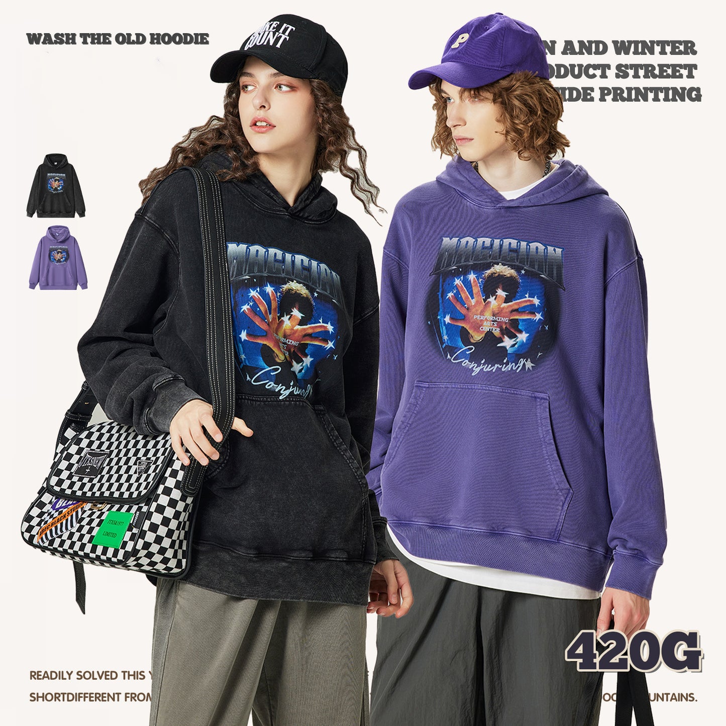 Retro Digital Print Hoodie