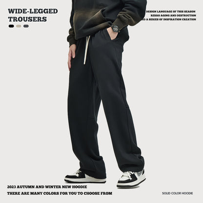 Loose Drape Straight Leg Long Pants
