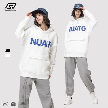 Letter Printed Oversized Hoodie