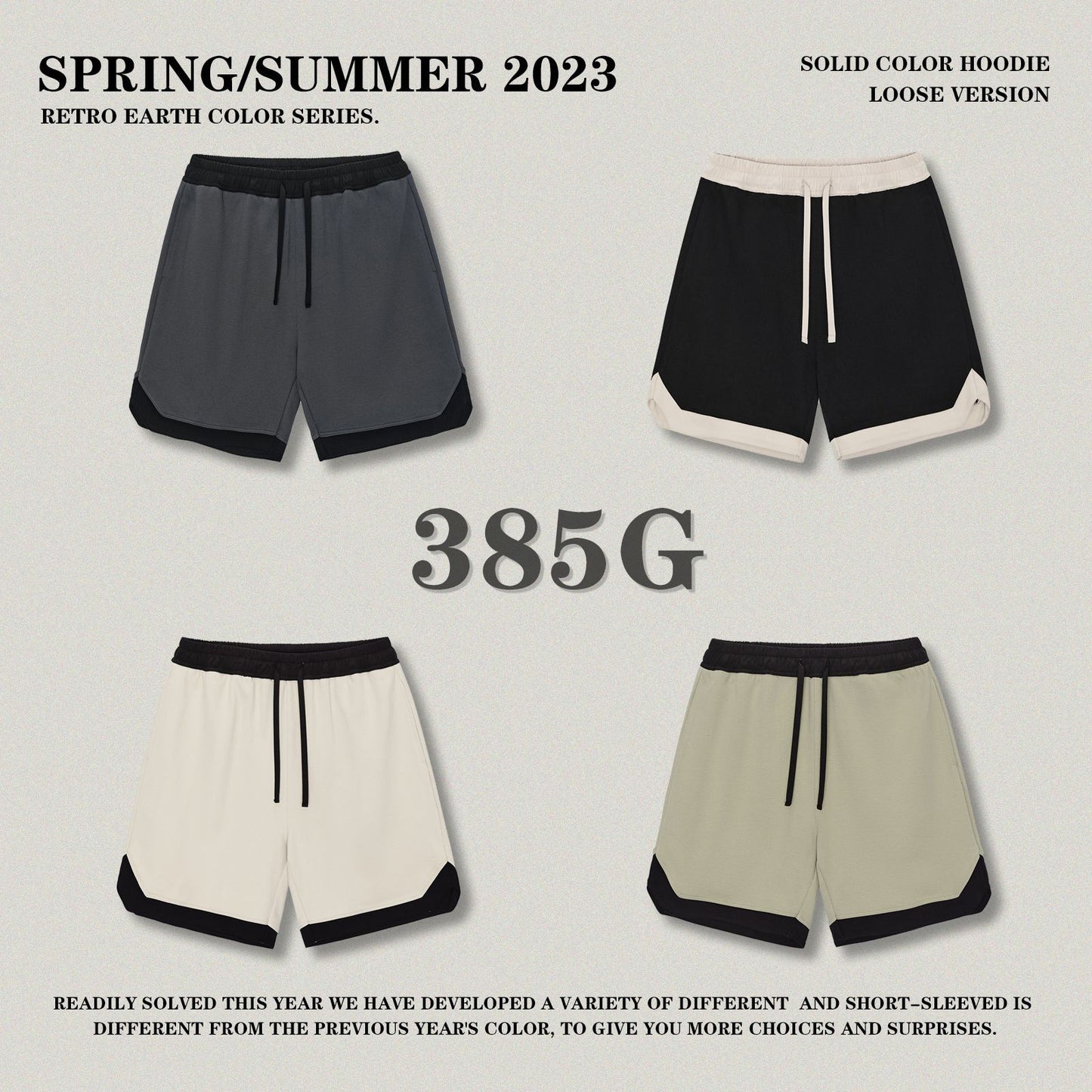 Colorblock Casual Shorts