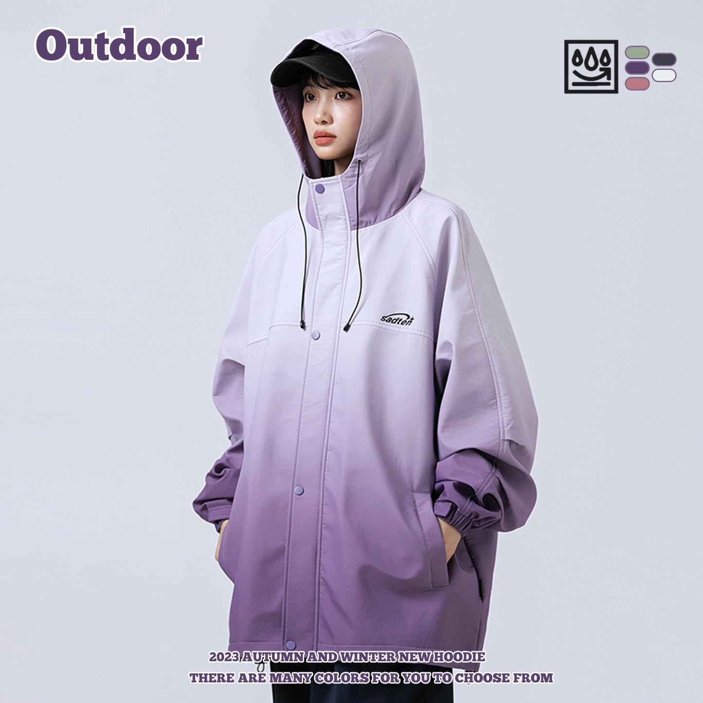 Color Gradient Outdoor Windbreaker