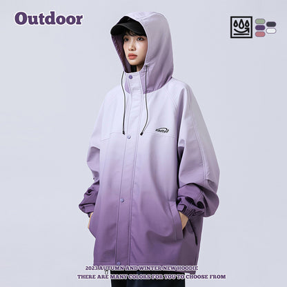 Color Gradient Outdoor Windbreaker