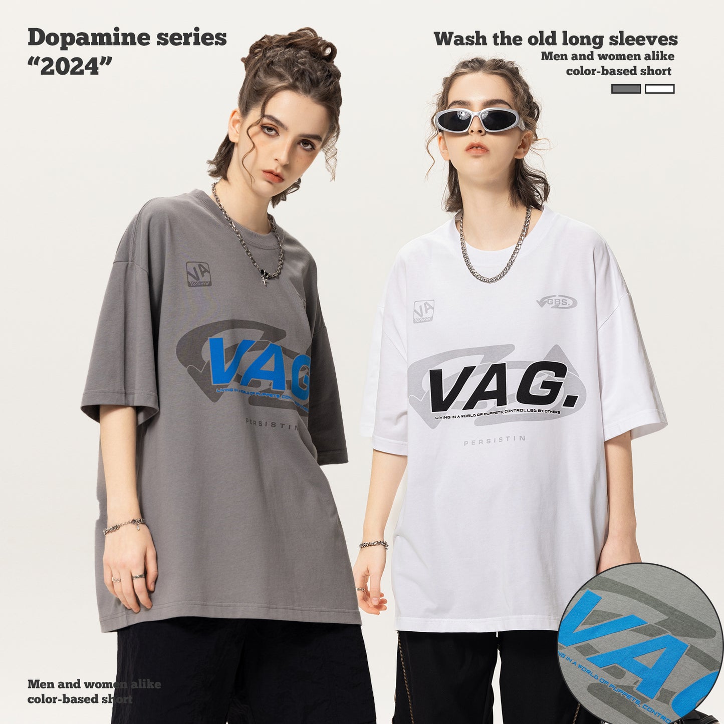 Double-Yarn Short Sleeve Suede Foam Print Tee