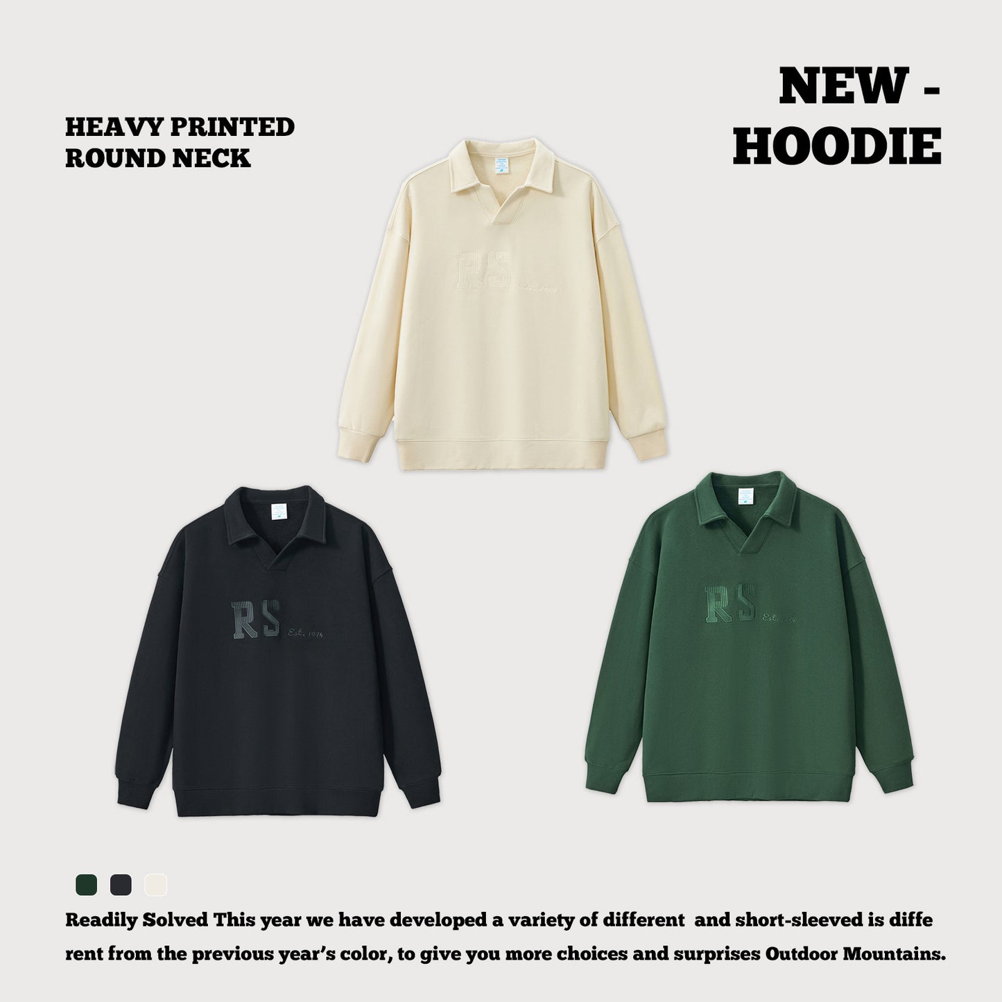 Lapel Collar Oversized Sweatshirt
