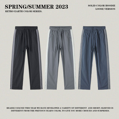Lightweight Colorblock Wide Leg Pants