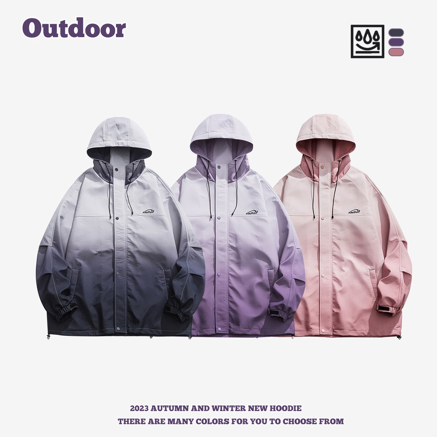 Color Gradient Outdoor Windbreaker