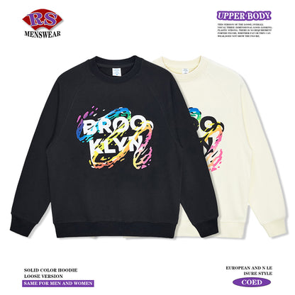 Crew Print French Terry Sweatshirt