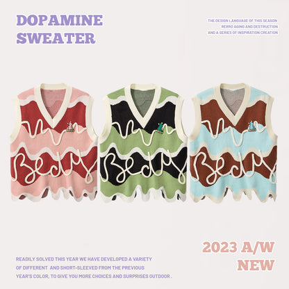 Dopamine Corrugated Sweater Vest