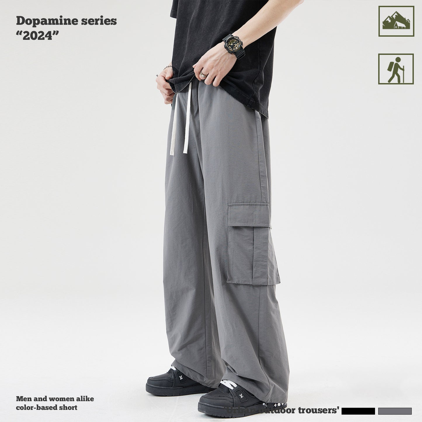 Flowing Straight Leg Cargo Pants