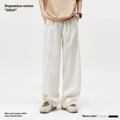 Embroidered Wide Leg Pants