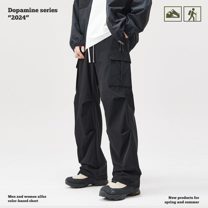Pleated Knee Cargo Pants