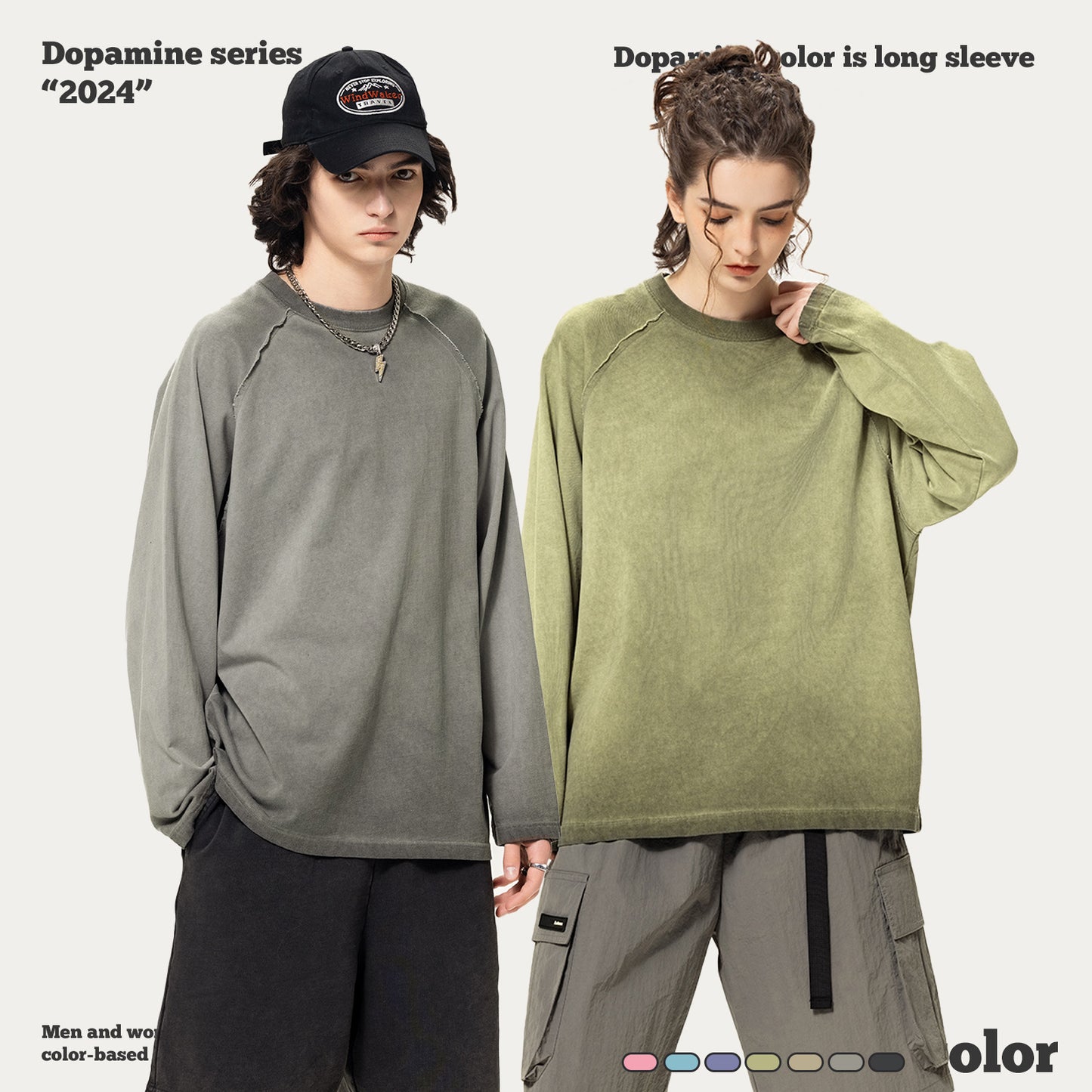 Dopamine Wash Long Sleeve Tee