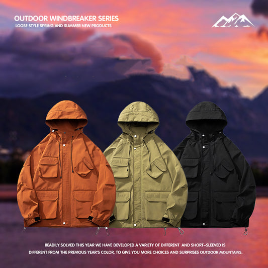 Multi-Pocket Outdoor Windbreaker