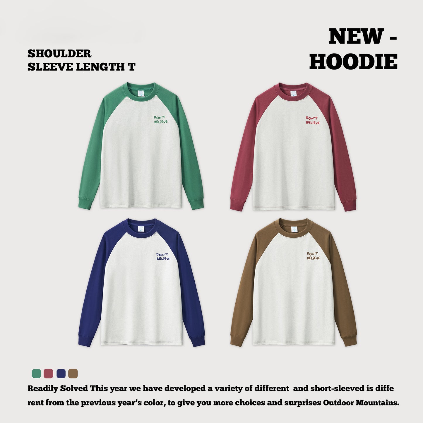 Raglan Long Sleeve Couple Sweatshirt