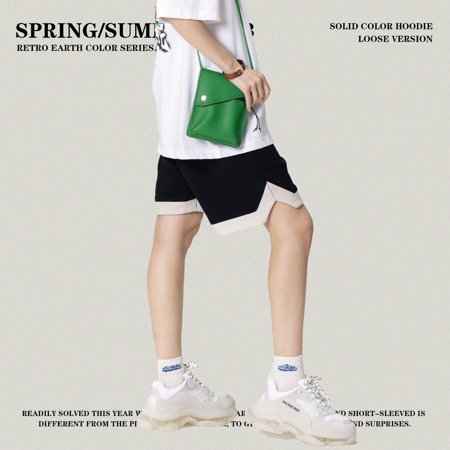 Colorblock Casual Shorts