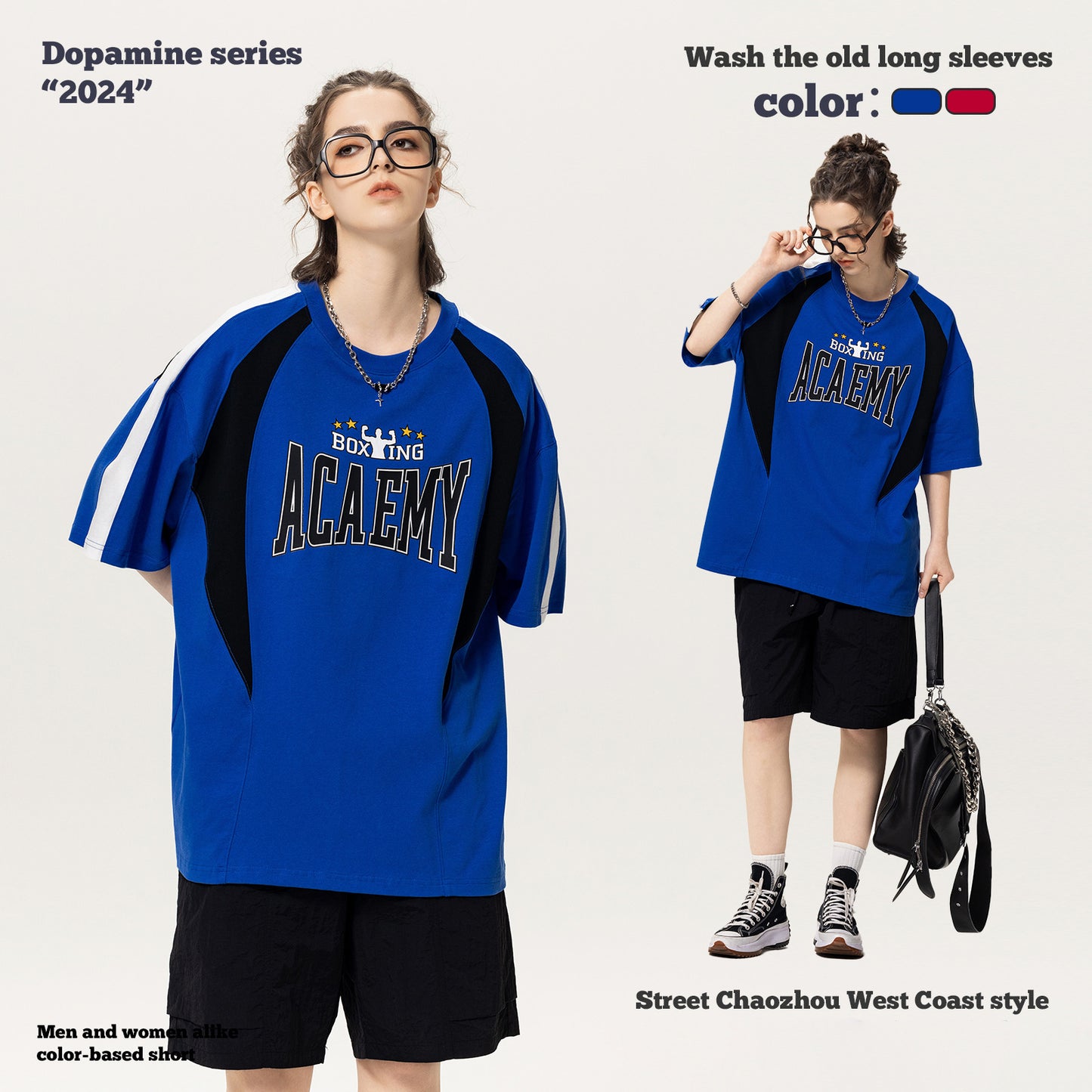Colorblock Half Sleeve Patchwork Racewear