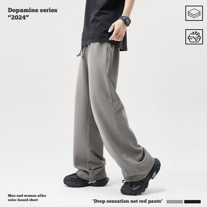 Monkey Wash Wide Leg Long Pants