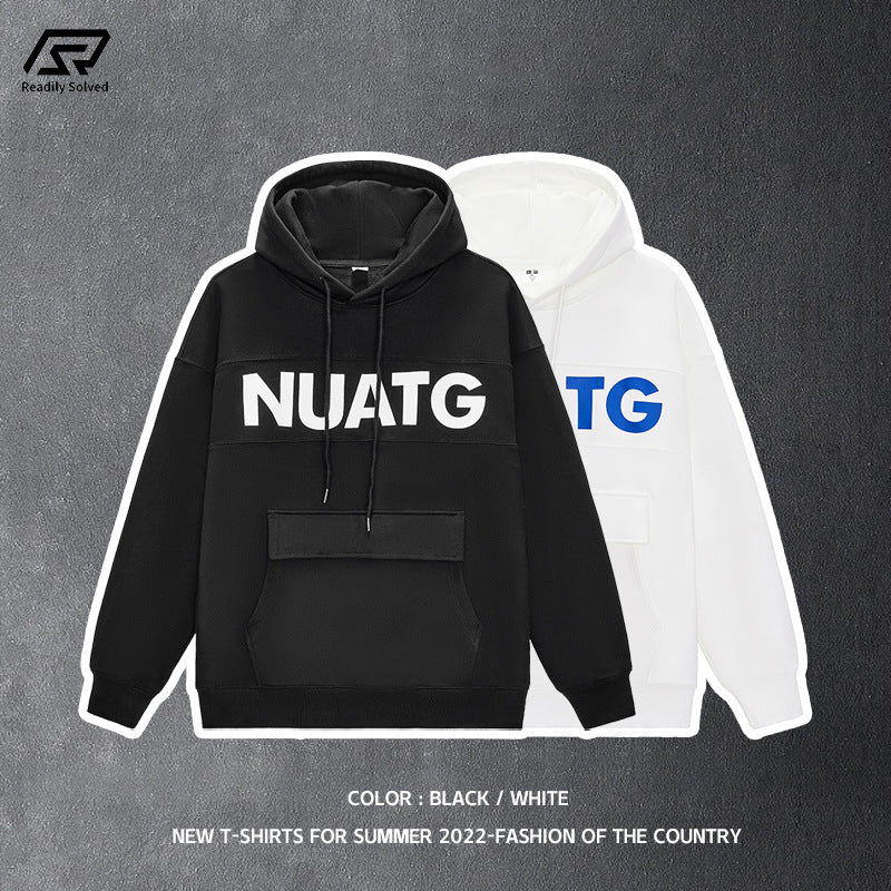 Letter Printed Oversized Hoodie