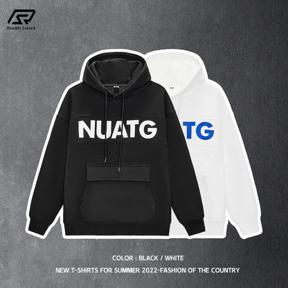 Letter Printed Oversized Hoodie