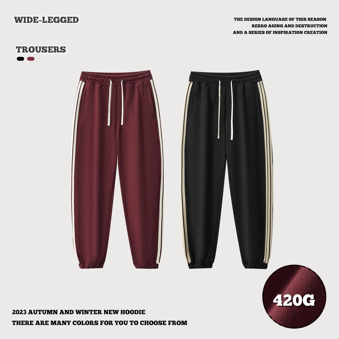 Three-Stripes Cuff Sweatpants