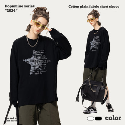 Star Print Long Sleeve Tee