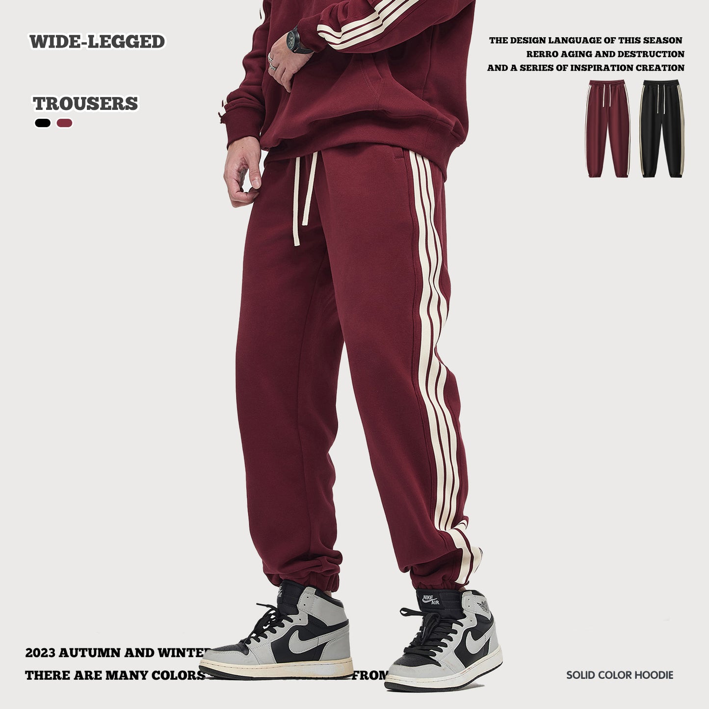 Three-Stripes Cuff Sweatpants
