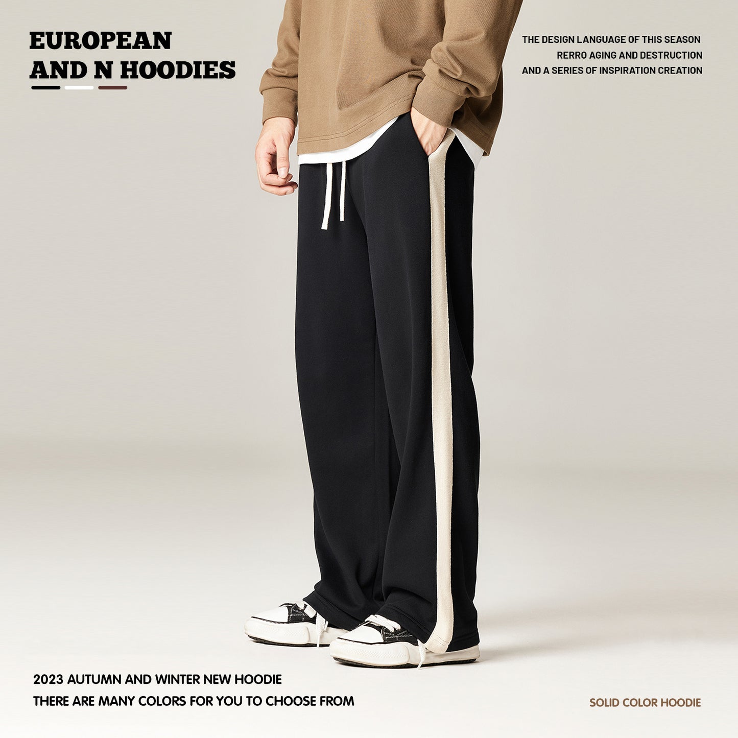 French Terry Patchwork Pants