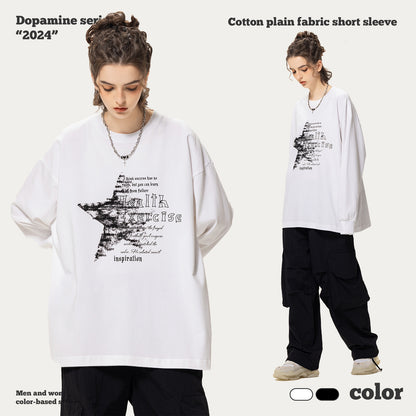 Star Print Long Sleeve Tee