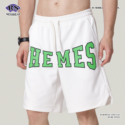 Letter Printed Casual Shorts