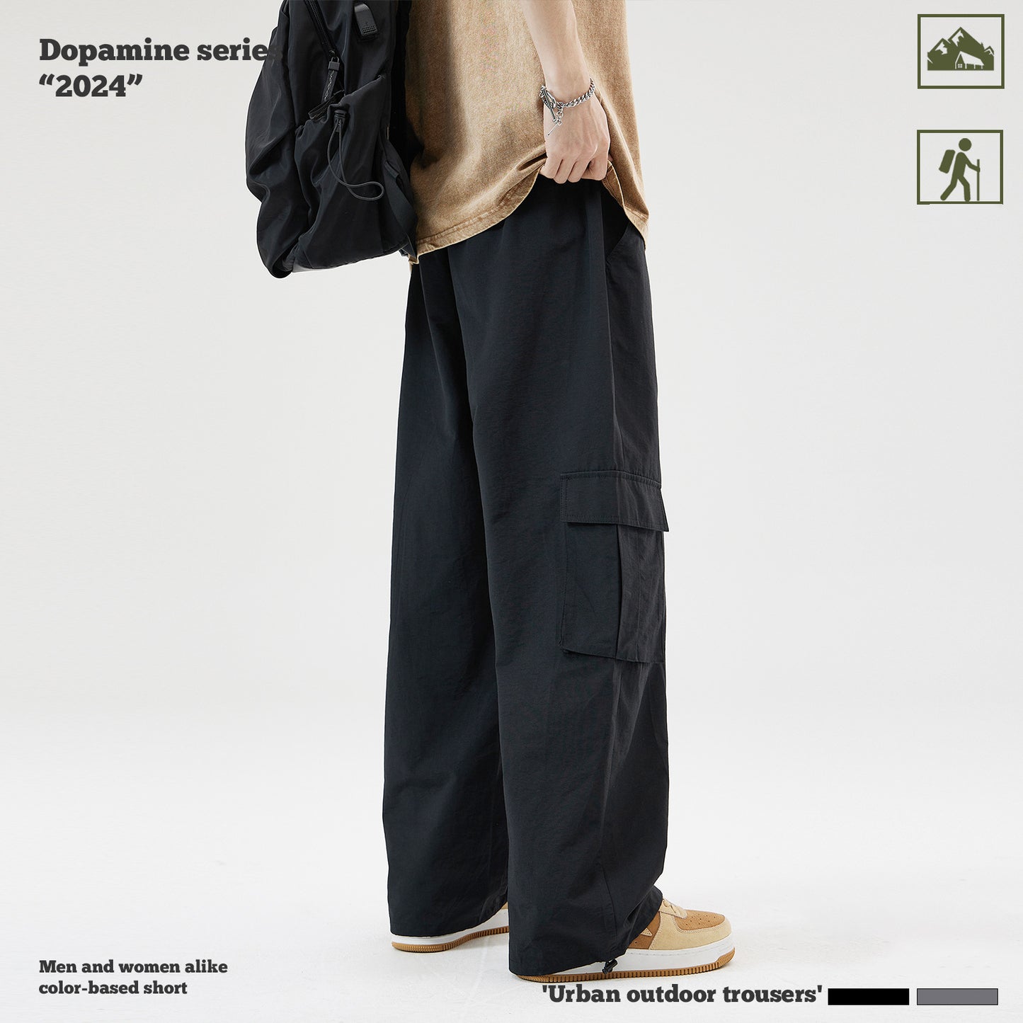 Flowing Straight Leg Cargo Pants