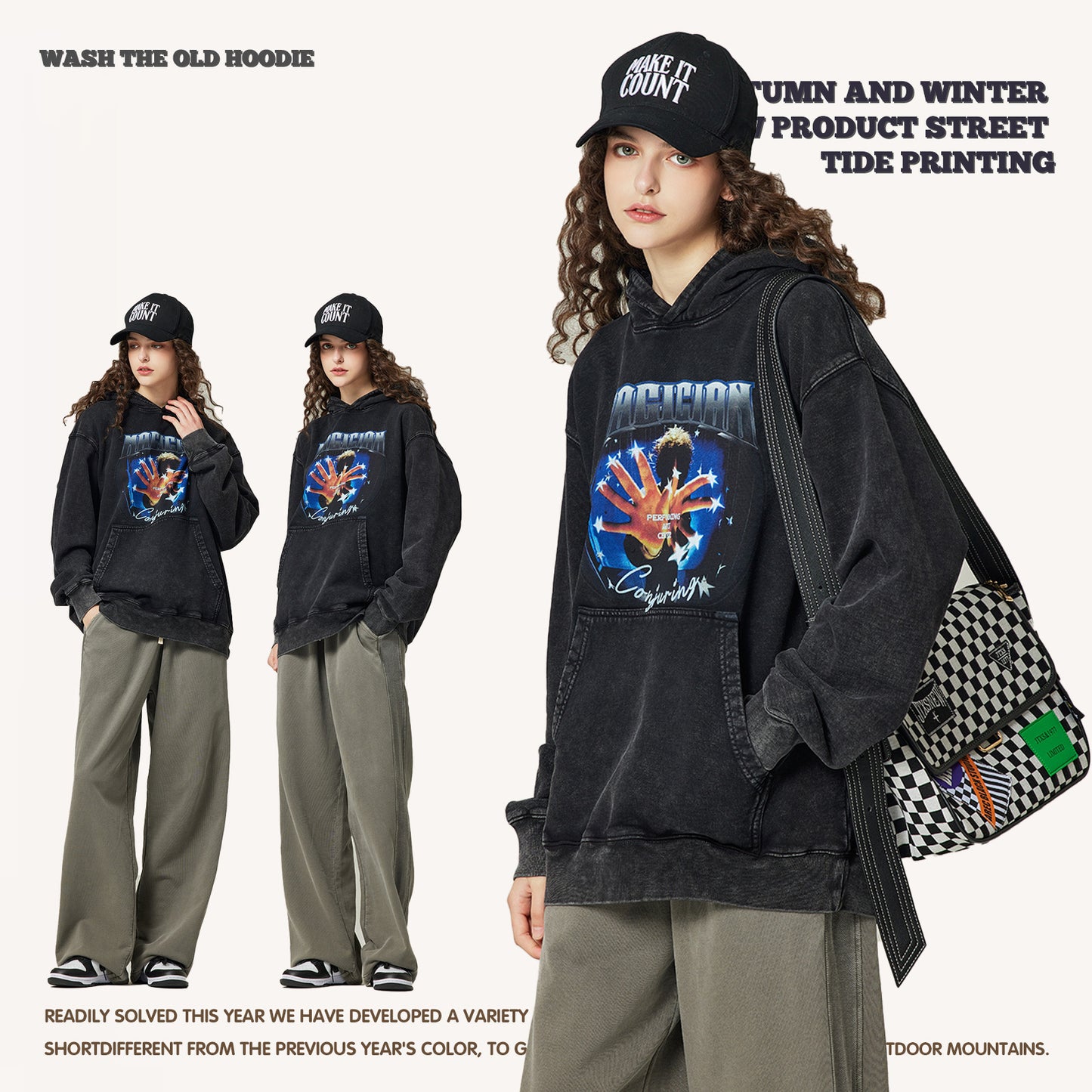 Retro Digital Print Hoodie