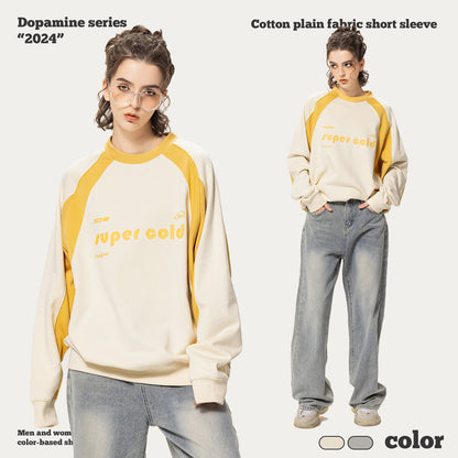 French Terry Patchwork Sweatshirt