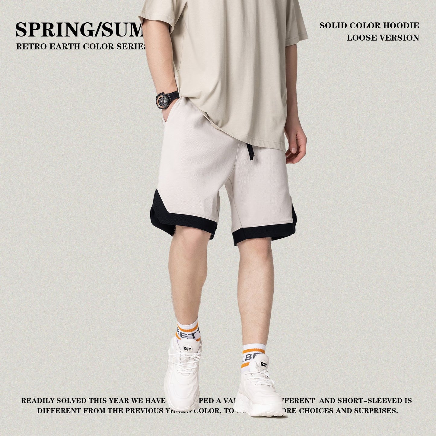 Colorblock Casual Shorts