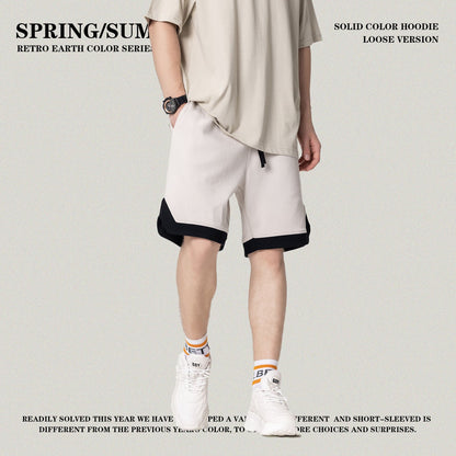 Colorblock Casual Shorts