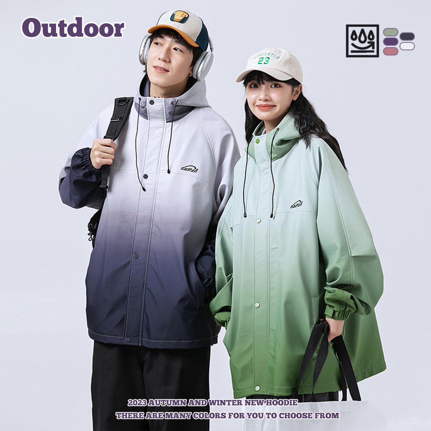 Color Gradient Outdoor Windbreaker